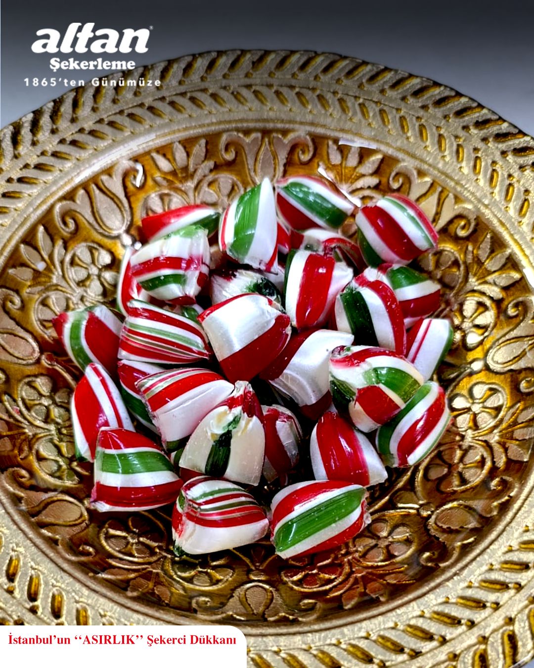 Alaca Şeker - Yeşil Kırmızı Beyaz